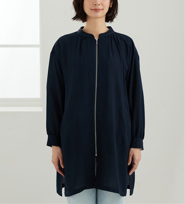 BELLUNA（ベルーナ）の「とろみ素材イージーケアロング丈ジャケット（その他ジャケット）」｜詳細画像