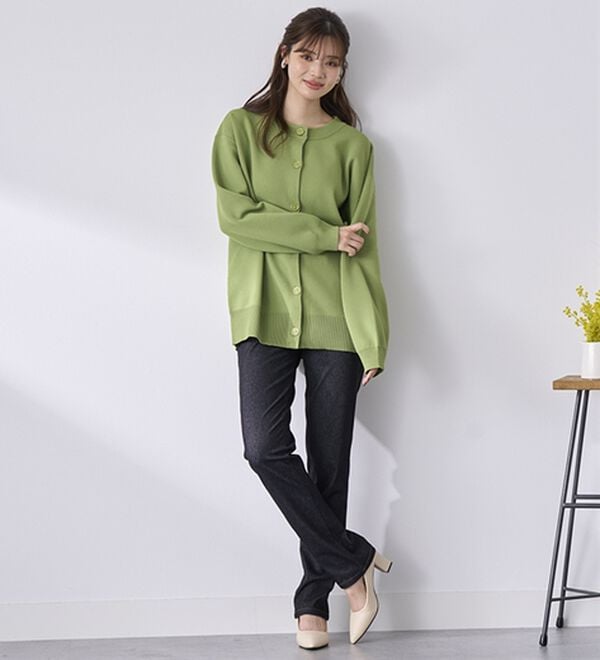 BELLUNA（ベルーナ）の「【選べる裏側】ぐん伸びニットデニムパンツ（フルレングスパンツ）」｜詳細画像