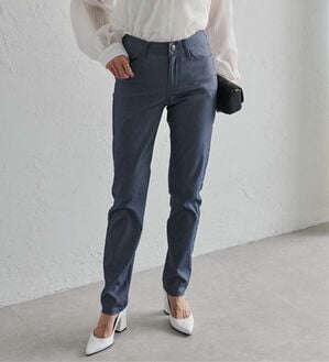 RANAN（ラナン）の「ハイスペックストレッチ美脚パンツ（フルレングスパンツ）」｜デニム調ブルー