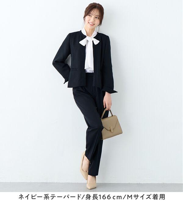 alotta（アロッタ）の「【選べるパンツ】洗える！３点セット着回し力抜群スーツ（パンツスーツ）」｜詳細画像