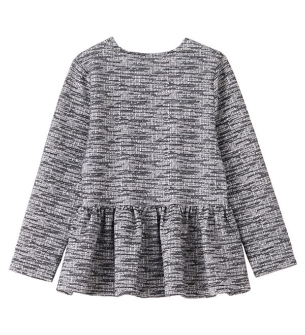 GeeRA（ジーラ）の「【２点セット】ニットツイードペプラムジャケットセットアップスーツ（パンツスーツ）」｜詳細画像