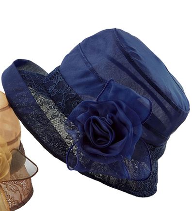 BELLUNA（ベルーナ）の「レース切替シルクオーガンジークロッシェ（帽子）」