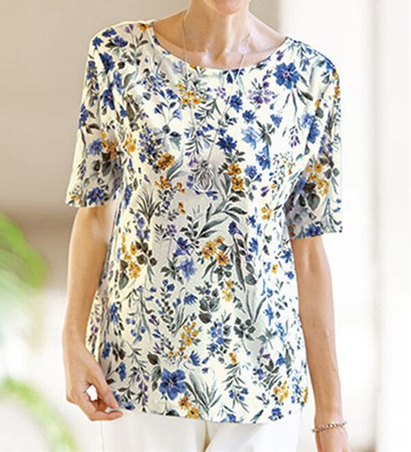 BELLUNA（ベルーナ）の「旅行にピッタリ！着回しできるレース切替アンサンブル（シャツ）」｜詳細画像