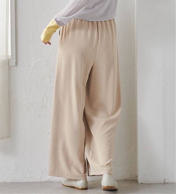 RANAN（ラナン）の「ひんやり！リラックスタックワイドパンツ（ワイドパンツ・ガウチョ）」｜詳細画像