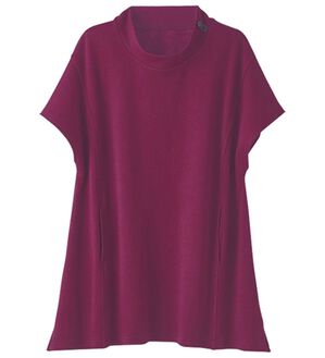 BELLUNA（ベルーナ）の「まるで着る毛布！裏ファーフレンチスリーブボタン使いベスト（ベスト）」｜ワイン