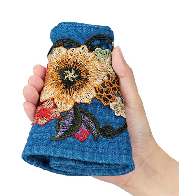 「花刺繍デニムバケットハット（帽子）」｜詳細画像