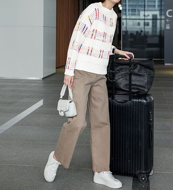 RANAN（ラナン）の「きれい見えストレッチワイドデニム（フルレングスパンツ）」｜詳細画像