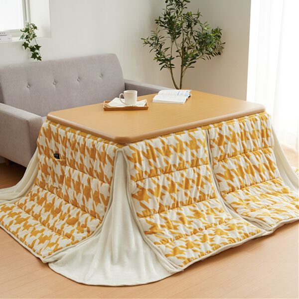 かわいいこたつ掛布団 炬燵布団 カバー式 北欧風 洗濯可 ベージュ 120cm用