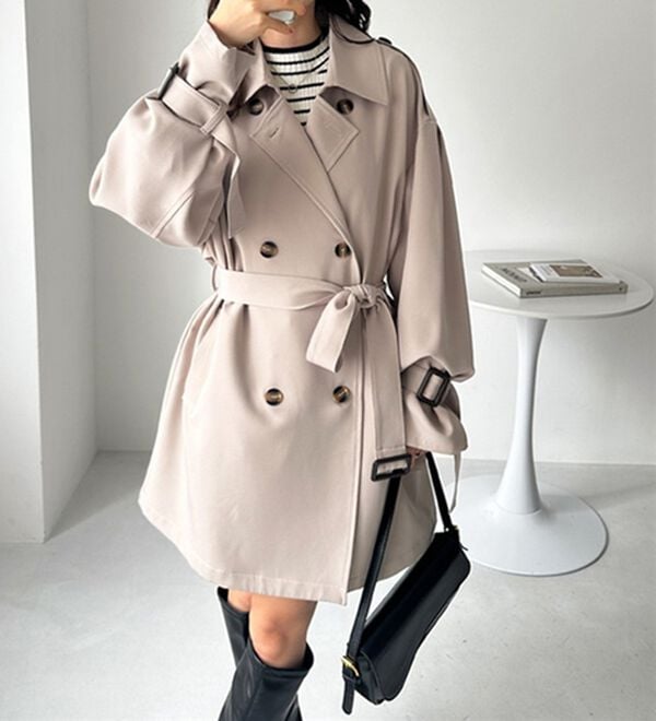 GeeRA（ジーラ）の「ミディ丈Ａライントレンチコート（ハーフコート）」｜詳細画像