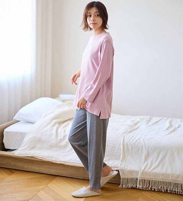 LAVIENNE（ラヴィエンヌ）の「綿１００％スムースパジャマ（パジャマ・ルームウェア）」｜詳細画像