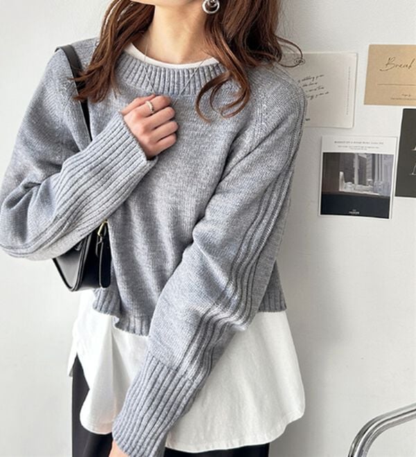 GeeRA（ジーラ）の「ショート丈オフショルニット（ニット・セーター）」｜詳細画像