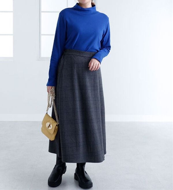 BELLUNA（ベルーナ）の「ウール調素材ラップ風スカート（ロングスカート）」｜詳細画像