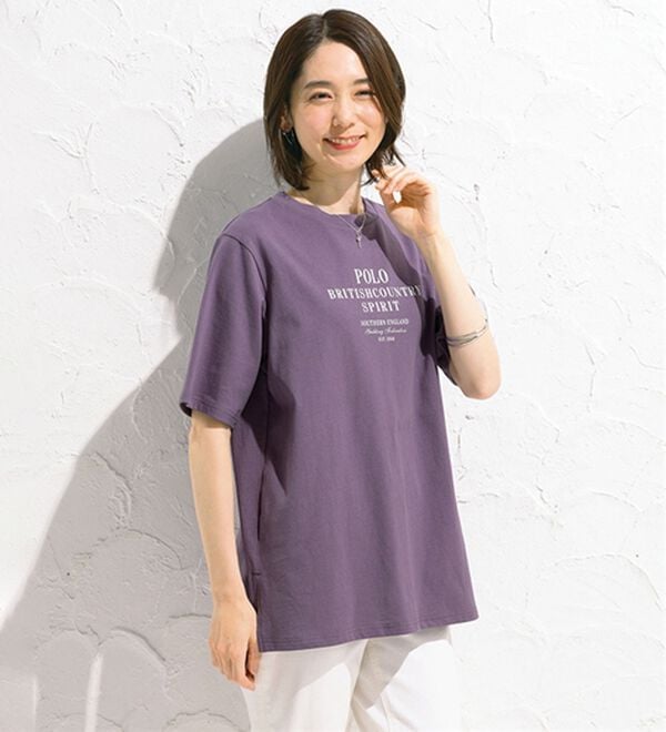 ルフラン（ルフラン）の「【ＰＯＬＯ　ＢＣＳ】刺しゅうプリント綿１００％Ｔシャツ（カットソー）」｜詳細画像