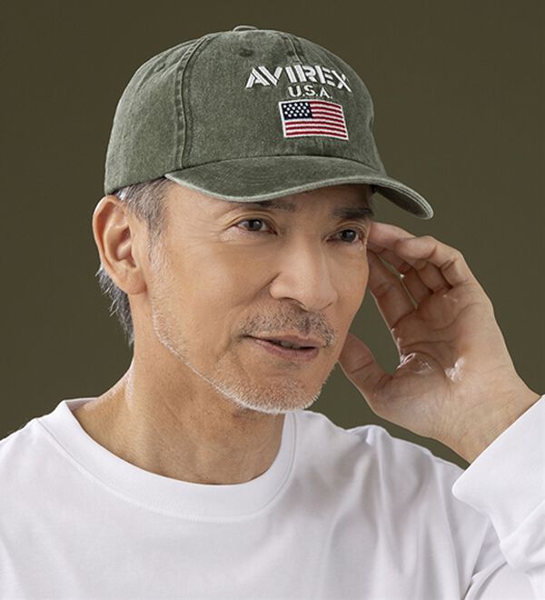 「＜アヴィレックス＞ビンテージ調キャップ（メンズ帽子）」｜詳細画像