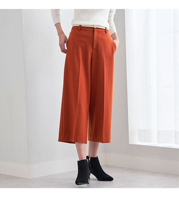 BELLUNA（ベルーナ）の「サマ見え（スーパーウォーム）ウール調センタープレスクロップドパンツ（クロップドパンツ）」｜詳細画像