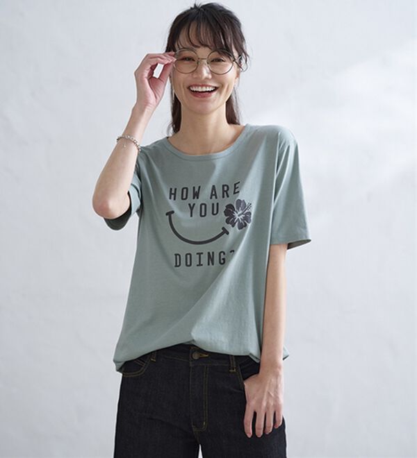 BELLUNA（ベルーナ）の「綿１００％プリントＴシャツ（Tシャツ）」｜詳細画像