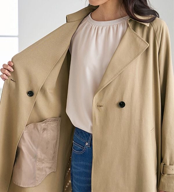 BELLUNA（ベルーナ）の「バックレースデザイン華やぎトレンチコート（ロングコート）」｜詳細画像