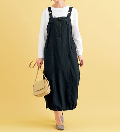 BELLUNA（ベルーナ）の「コクーンシルエットジャンパースカート（ジャンパースカート）」