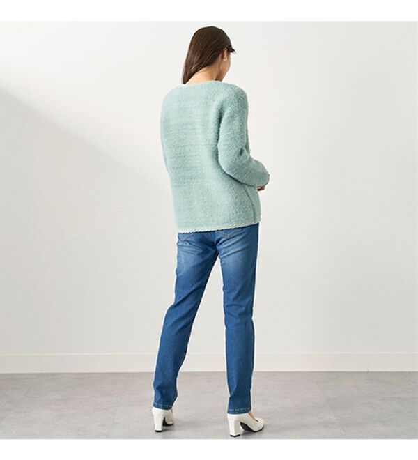 BELLUNA（ベルーナ）の「シャギーニット素材編地使いカーディガン（ニットカーディガン）」｜詳細画像