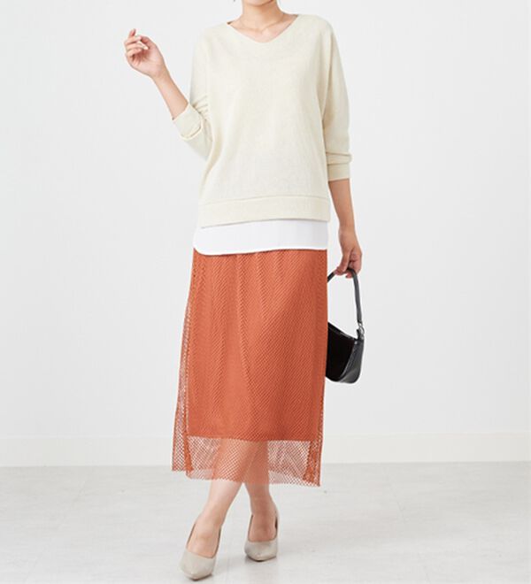 BELLUNA（ベルーナ）の「ラメ調レイヤード風プルオーバー（カットソー）」｜詳細画像