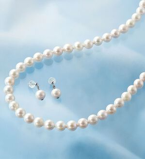 BELLUNA（ベルーナ）の「【２点セット】国産あこや真珠７mm珠２点セット（ネックレス・ペンダント）」｜ピアスセット