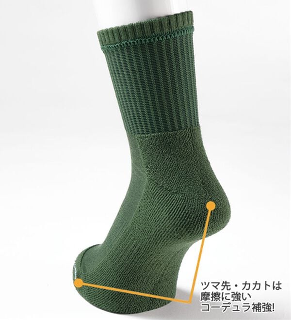 「【２色組】＜ＡＶＩＲＥＸ＞コーデュラ使用ゴム跡つきにくいタフネスソックス（メンズ靴下・タイツ）」｜詳細画像