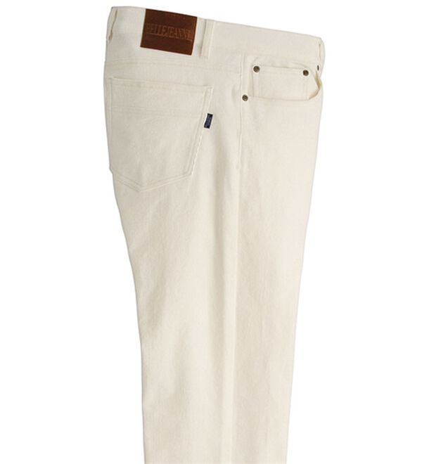 「まるごとのびのびコーデュロイパンツ（メンズフルレングスパンツ）」｜アイボリー