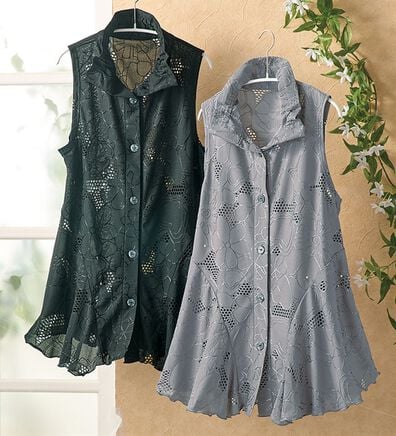 BELLUNA（ベルーナ）の「【２枚組】花柄ジャカードベスト（ベスト）」