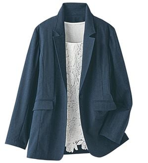 BELLUNA（ベルーナ）の「カジュアルコーデにきちんと感を！テーラードジャケット（テーラードジャケット）」｜ネイビー