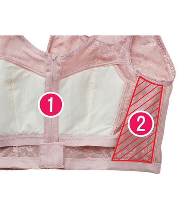 LAVIENNE（ラヴィエンヌ）の「【３色組】グラマーさんの脇スッキリサポートブラ（ブラジャー）」｜詳細画像