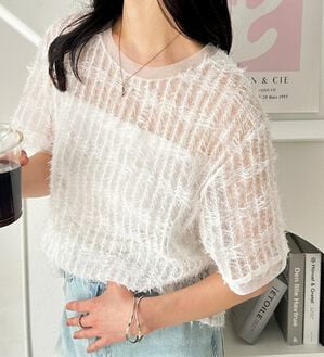 GeeRA（ジーラ）の「フェザーチュールＴシャツ（カットソー）」｜詳細画像