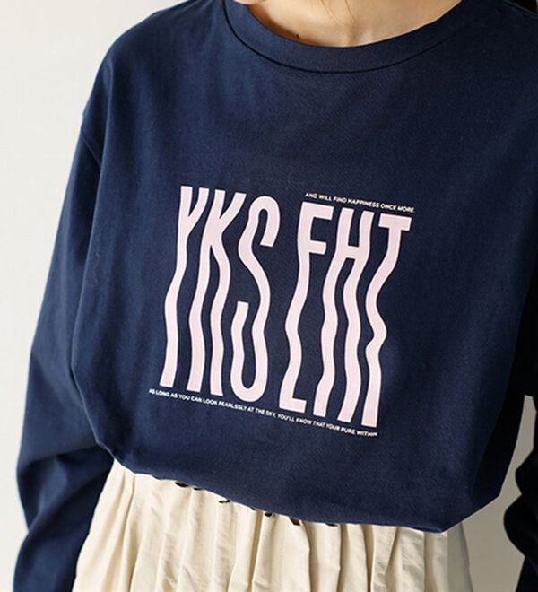 GeeRA（ジーラ）の「綿１００％アソートロゴロングＴｅｅ（カットソー）」｜詳細画像