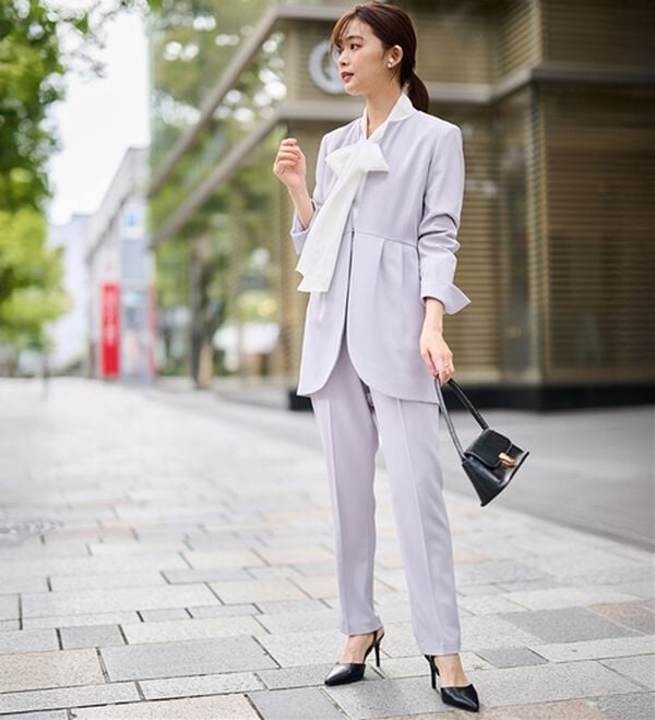 RANAN（ラナン）の「＜２点セット＞ラウンドヘムジャケットセットアップ（パンツスーツ）」｜詳細画像