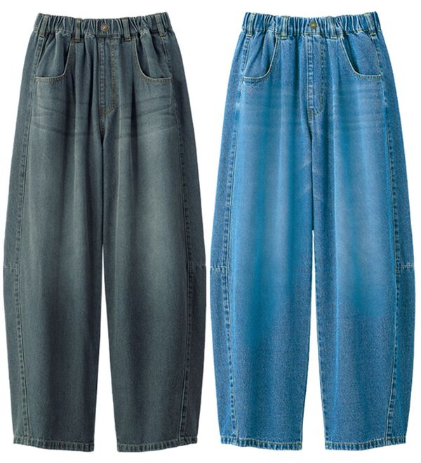 ルフラン（ルフラン）の「【２本組】丸みが可愛いデニムパンツ（フルレングスパンツ）」｜詳細画像