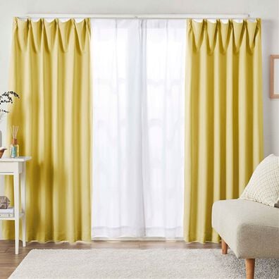 iellio（イエリオ）の「１・２級遮光＆断熱保温＆ＵＶ見えにくいレース付カーテンセット＜４枚組・遮光１級・洗える・無地・レースカーテン・新生活＞（ドレープカーテン）」