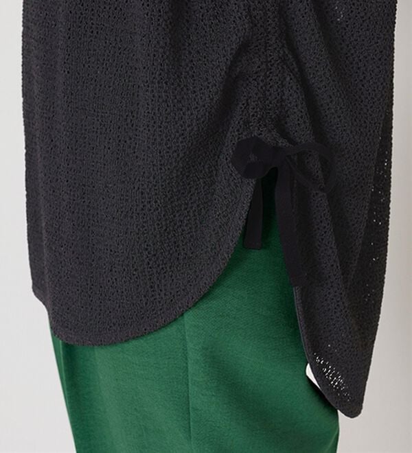 BELLUNA（ベルーナ）の「程よい透け感！メッシュ素材ドロスト使いチュニック（チュニック）」｜詳細画像