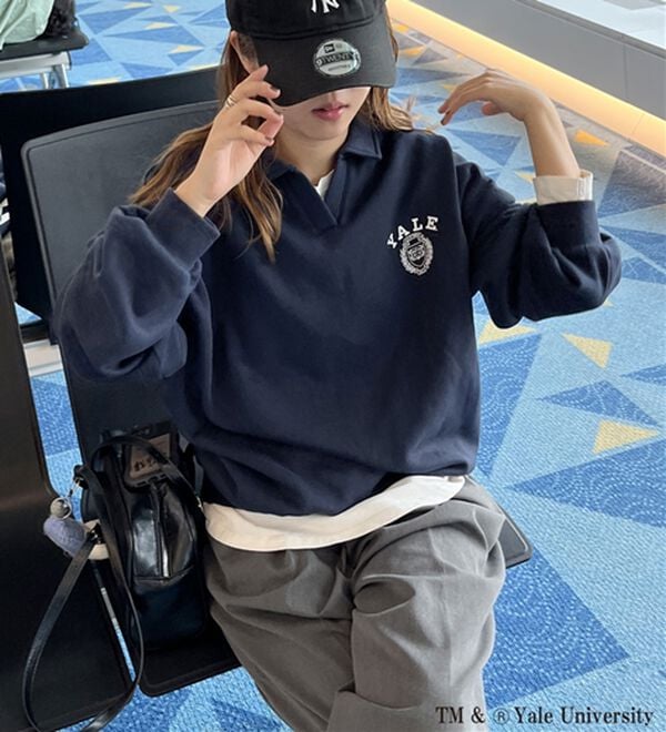 GeeRA（ジーラ）の「FIRSTMOOD別注【ＹＡＬＥ】裏起毛オーバーサイズスキッパースウェット（トレーナー・スウェット）」｜詳細画像