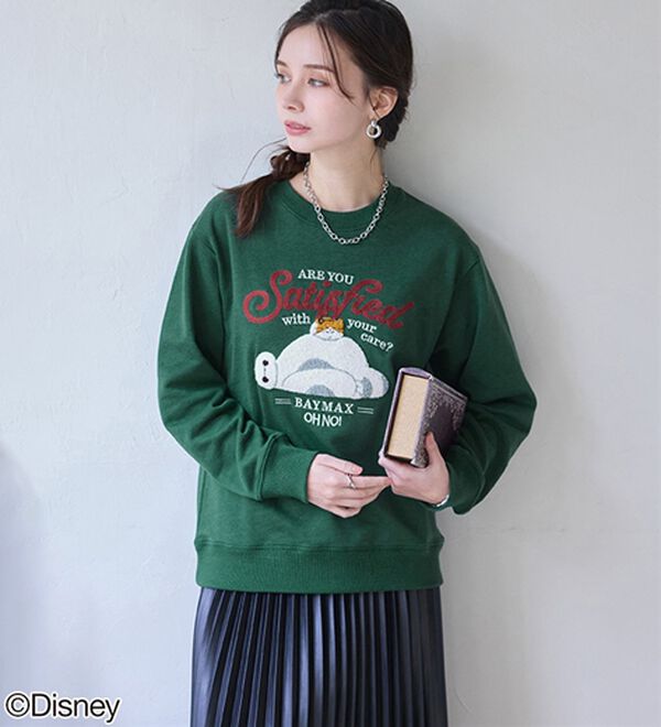 Disney＞【ベイマックス】さがら刺しゅう裏毛トレーナー