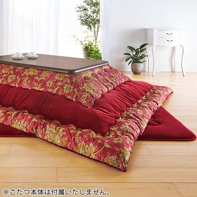 「ふっくらで裏地あったかこたつ布団セット（こたつ布団）」