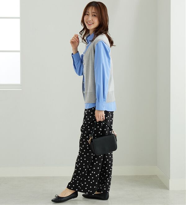 「金ボタン使いニットベスト（ベスト）」｜詳細画像