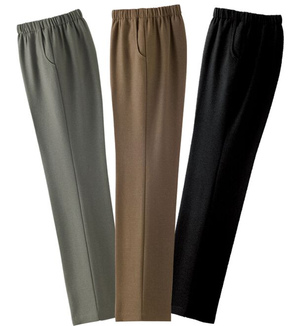 ルフラン（ルフラン）の「【３本組】日本製ふわふわゆったりスラックス（フルレングスパンツ）」｜詳細画像