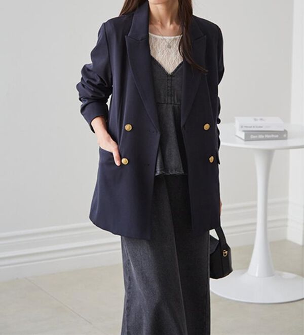 RANAN（ラナン）の「デニムペプラムキャミワンピース（ロングワンピース）」｜詳細画像