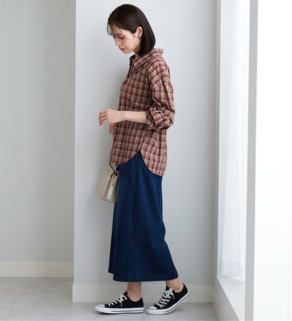 BELLUNA（ベルーナ）の「【新色追加】袖タックデザインスキッパーシャツ（シャツ）」｜詳細画像