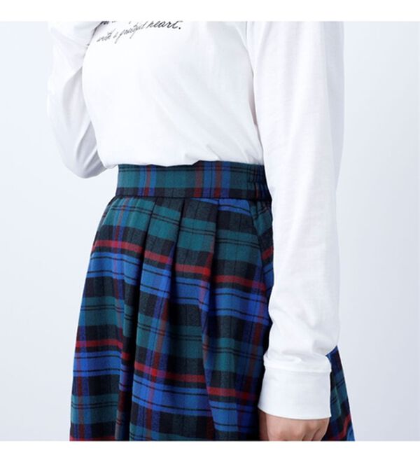 BELLUNA（ベルーナ）の「大人顔チェックスカート（ロングスカート）」｜詳細画像