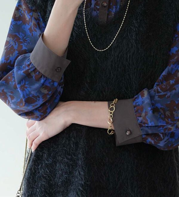 BELLUNA（ベルーナ）の「ビンテージ柄ピンタック使いワンピース（その他ワンピース）」｜詳細画像