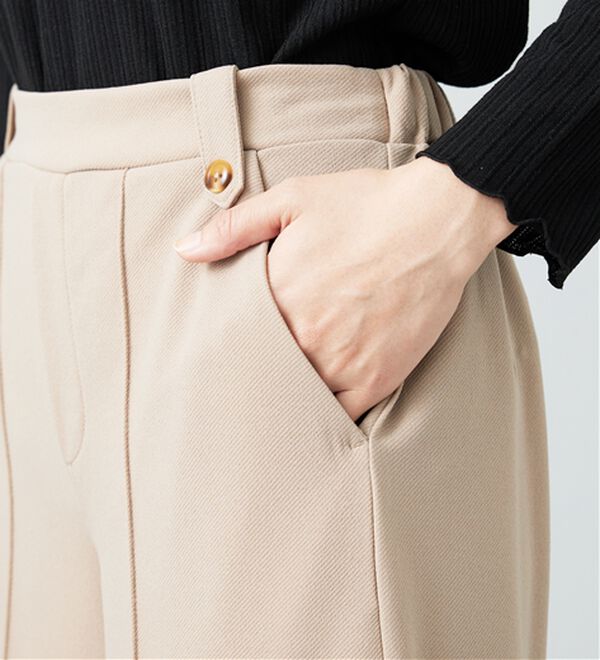 BELLUNA（ベルーナ）の「ツイルストレッチ素材ワイドパンツ（その他パンツ）」｜詳細画像