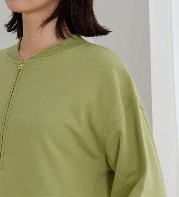 BELLUNA（ベルーナ）の「リブ使いハーフジップ裏毛プルオーバー（カットソー）」｜詳細画像