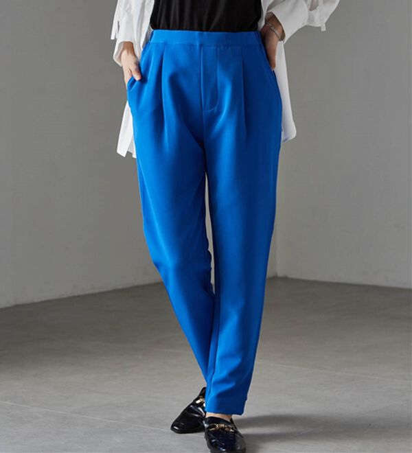 RANAN（ラナン）の「【選べる股下】美脚シルエットタックパンツ（股下６１・６５ｃｍ）（フルレングスパンツ）」｜詳細画像