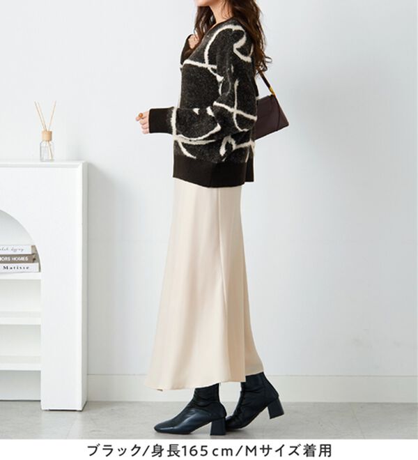 alotta（アロッタ）の「リボンジャカードゆるニット（ニット・セーター）」｜詳細画像