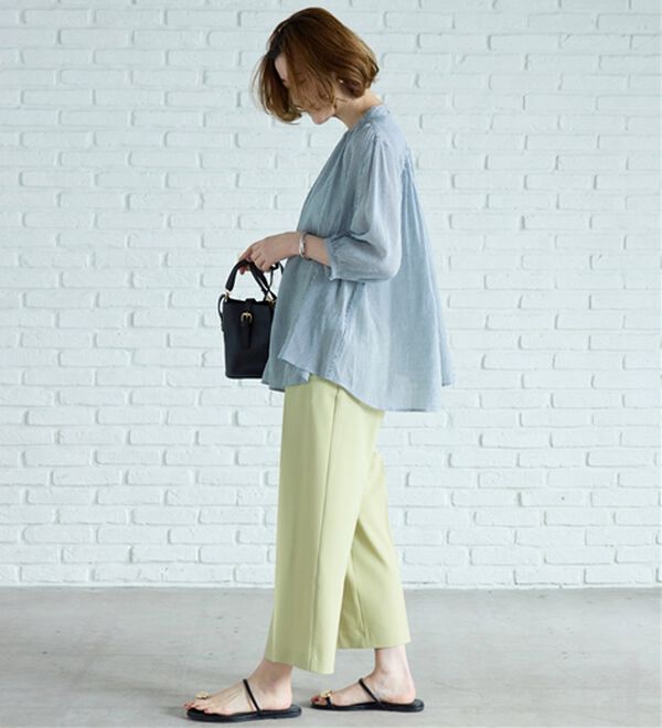 BELLUNA（ベルーナ）の「スラブ素材ギャザーデザインブラウス（ブラウス）」｜詳細画像